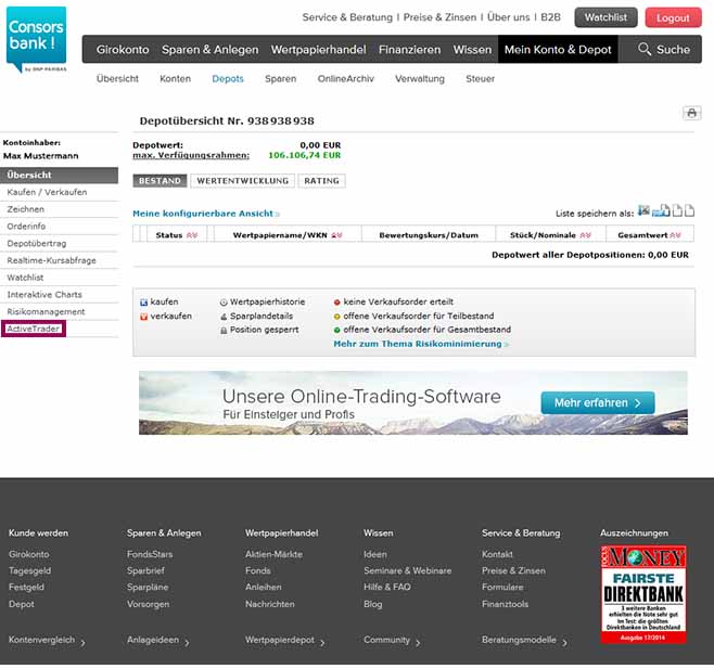 Consorsbank Activetrader Webstart Consorsbank Wissenscommunity